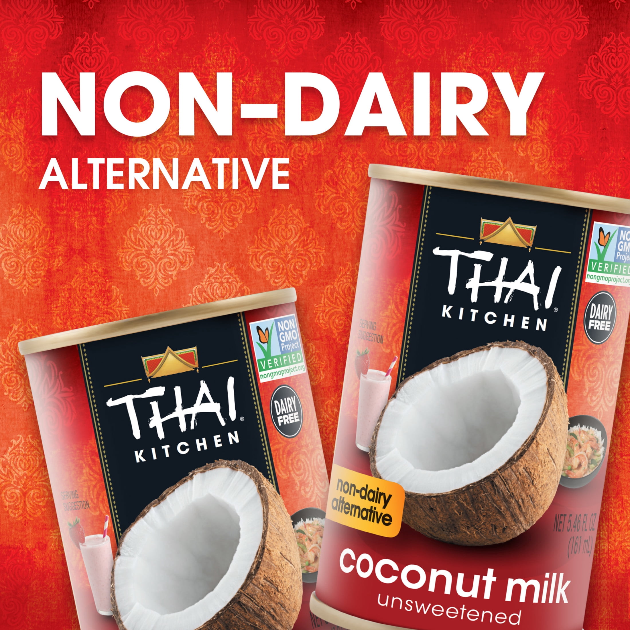 (8 pack) Thai Kitchen Gluten Free Premium Unsweetened Coconut Milk, 5.46 fl oz Can