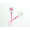 Lips Button Pacifier Clip with Matching Ribbon