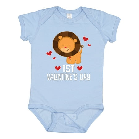 

Inktastic First Valentines Day Outfit Baby Boy Lion Gift Baby Boy Bodysuit