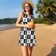 thumbnail image 3 of Balery Nautical Anchors1 Vestidos de verano para mujer con estampado: vestido holgado sin mangas, vestido playero informal y cómodo para días calurosos., 3 of 7