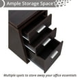 thumbnail image 4 of Ariel L Shaped Desk with Storage, Office Desk, L Shaped Computer Desk, Corner Desk with Storage Shelves, Cabinet, File Drawer, Computer Table Workstation for Home Office by Naomi Home – Espresso, 4 of 15