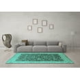 thumbnail image 3 of Ahgly Company Indoor Rectangle Oriental Turquoise Blue Traditional Area Rugs, 2' x 3', 3 of 4