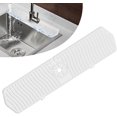 thumbnail image 1 of GHSDFBB Silicone Faucet Handle Drip Catcher Mat，Kitchen Faucet Sink Splash Guard，Sink Draining Pad Behind Faucet，Drying Pad for Kitchen & Bathroom Countertop Protect（White, 24x5.8in）, 1 of 7