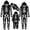 White_003, variant on HJYCHN Suits Halloween Family Pajamas Family Pajamas Matching Sets Skeleton Print Hooded Zip Front Long Sleeve Full Length Homewear