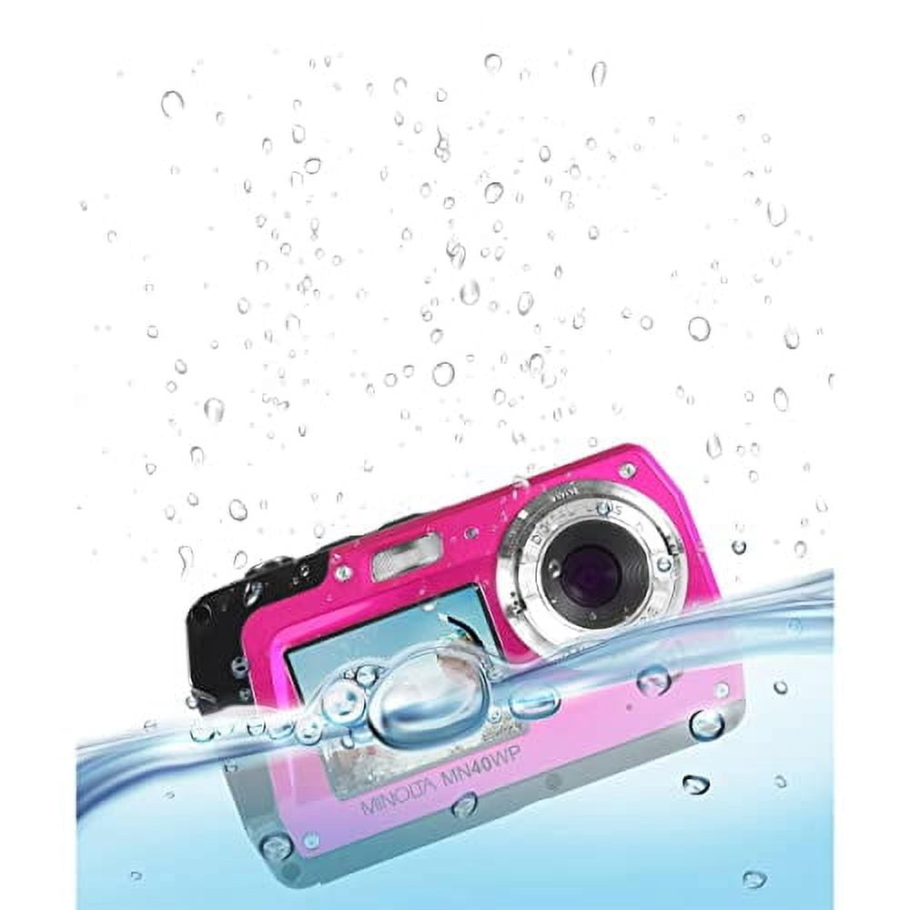Minolta 48 MP Dual Screen Waterproof Digital Camera MN40WP