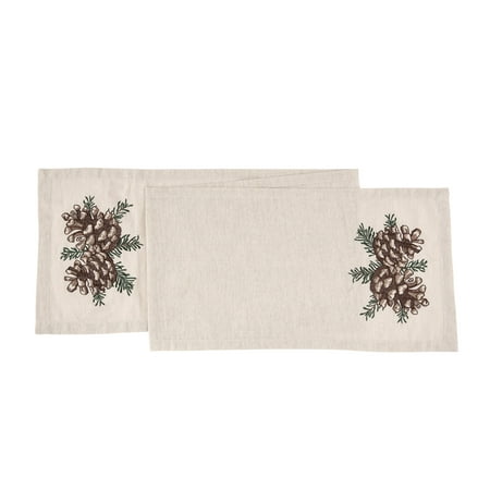 

C&F Home Lodge Pinecone Embroidered Table Runner Polyester Lodge Rustic Tablelinen For Dinners Everyday Use