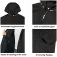 thumbnail image 3 of Alpine Swiss Lorie Womens Rain Jacket Removable Hood Long Rain Coat Trench Coat, 3 of 7