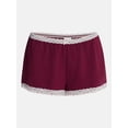 thumbnail image 5 of No Boundaries Cotton Blend Jersey Lace Sleep Shorts, Women’s XXS-3X, 5 of 5