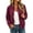 Plaid - Wine, variant on Guluxicc Women's Plaid Bomber Jackets Full Zipper Ribbed Cuffs Hem Long Sleeve Casual Jackets for Everyday Fall Winter