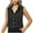 Black, variant on QUNYINEY Polka Dot Women Button Down Shirt Casual Sleeveless Collared Tops Loose Shirts