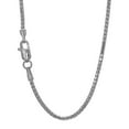 thumbnail image 3 of JewelStop 14k Solid White Gold 1.3 mm Ice Chain Necklace, Lobster Claw Clasp - 20 Inches, 2.45gr., 3 of 6