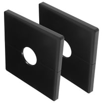 2 Pcs Wall Split Flange Decoration Cover Universal Wheel Floor Black