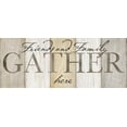 thumbnail image 2 of Coulter, Cynthia 24x12 Black Ornate Wood Framed with Double Matting Museum Art Print Titled - Family Gather Neutral Sign, 2 of 4
