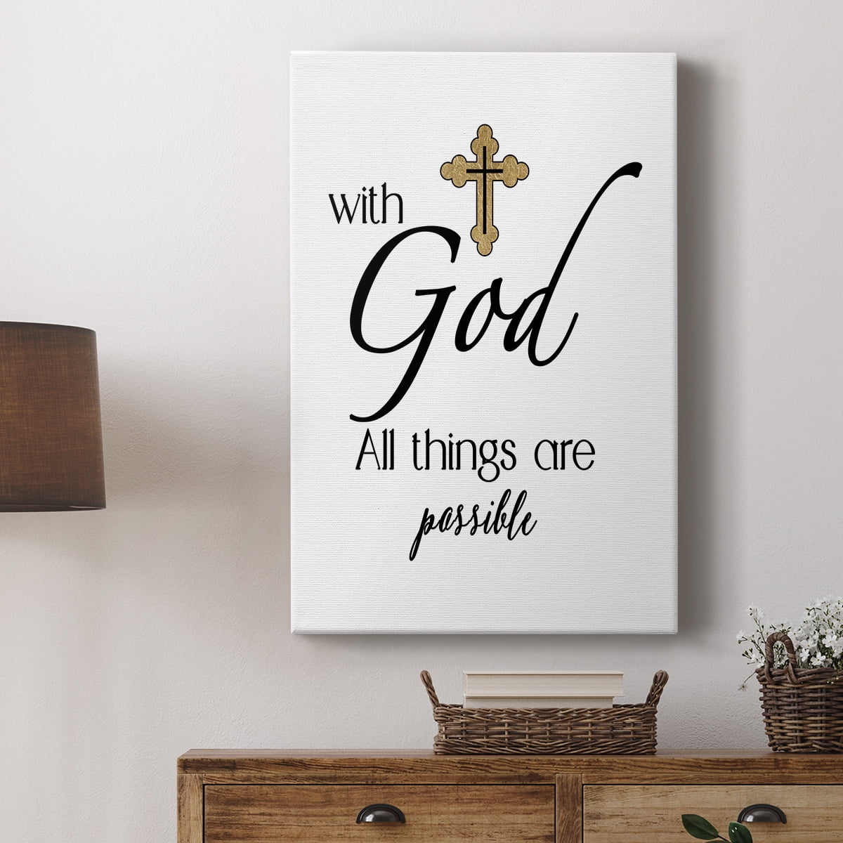 All Things Possible Gold Premium Gallery Wrapped Canvas - Ready to Hang