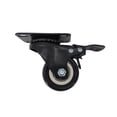 thumbnail image 2 of FixtureDisplays® 2 Inch 88 lbs Capacity PU Wheel Metal Top Plate 360 Degree Rotation Swivel Furniture Caster Black Polyurethane Wheel Locking Castor 88 lbs Load Capacity Each Wheel 400350-4PK, 2 of 7