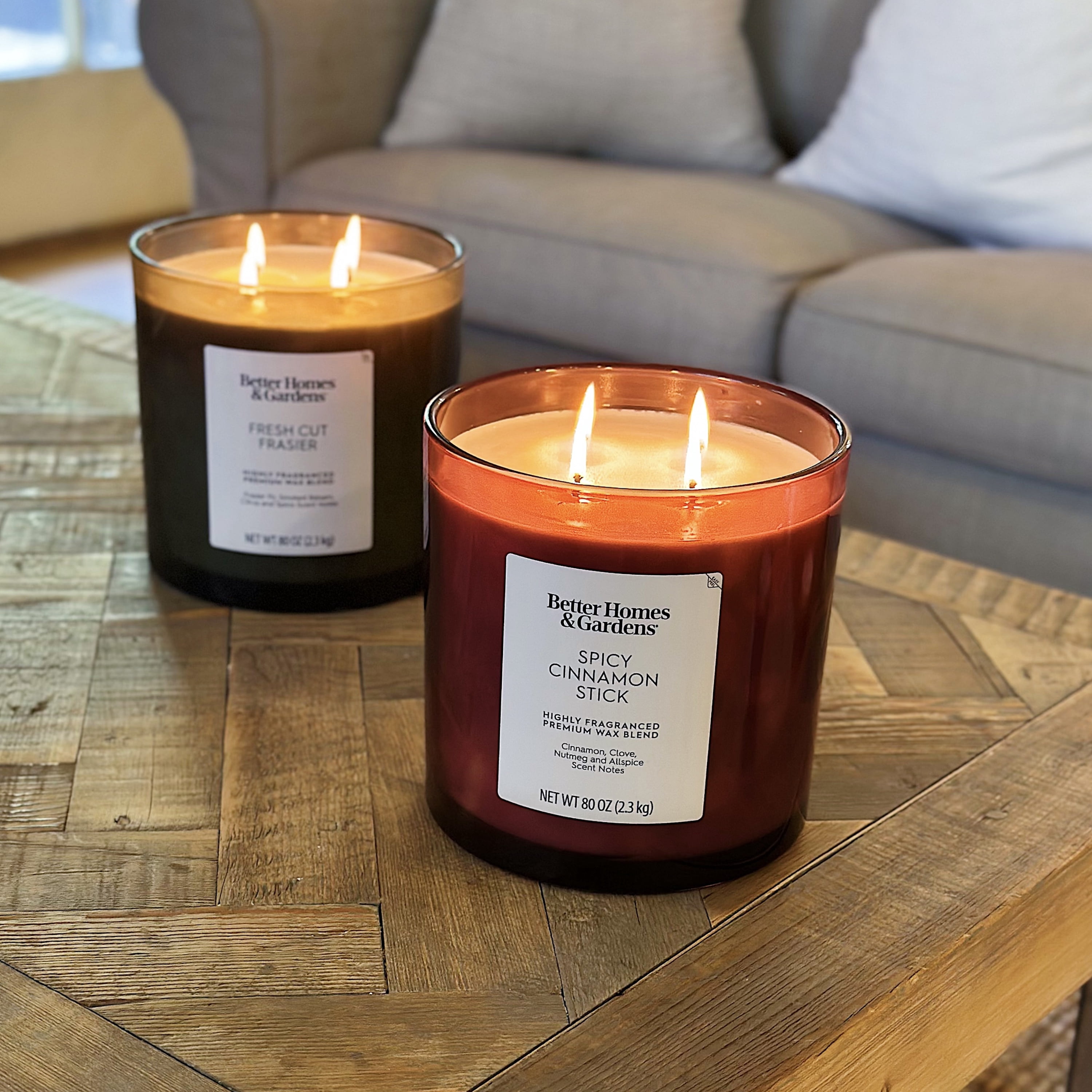Better Homes & Gardens Spicy Cinnamon Sticks Scented 4-Wick 80oz (2.26 kg) Large Oversized Jar Candle