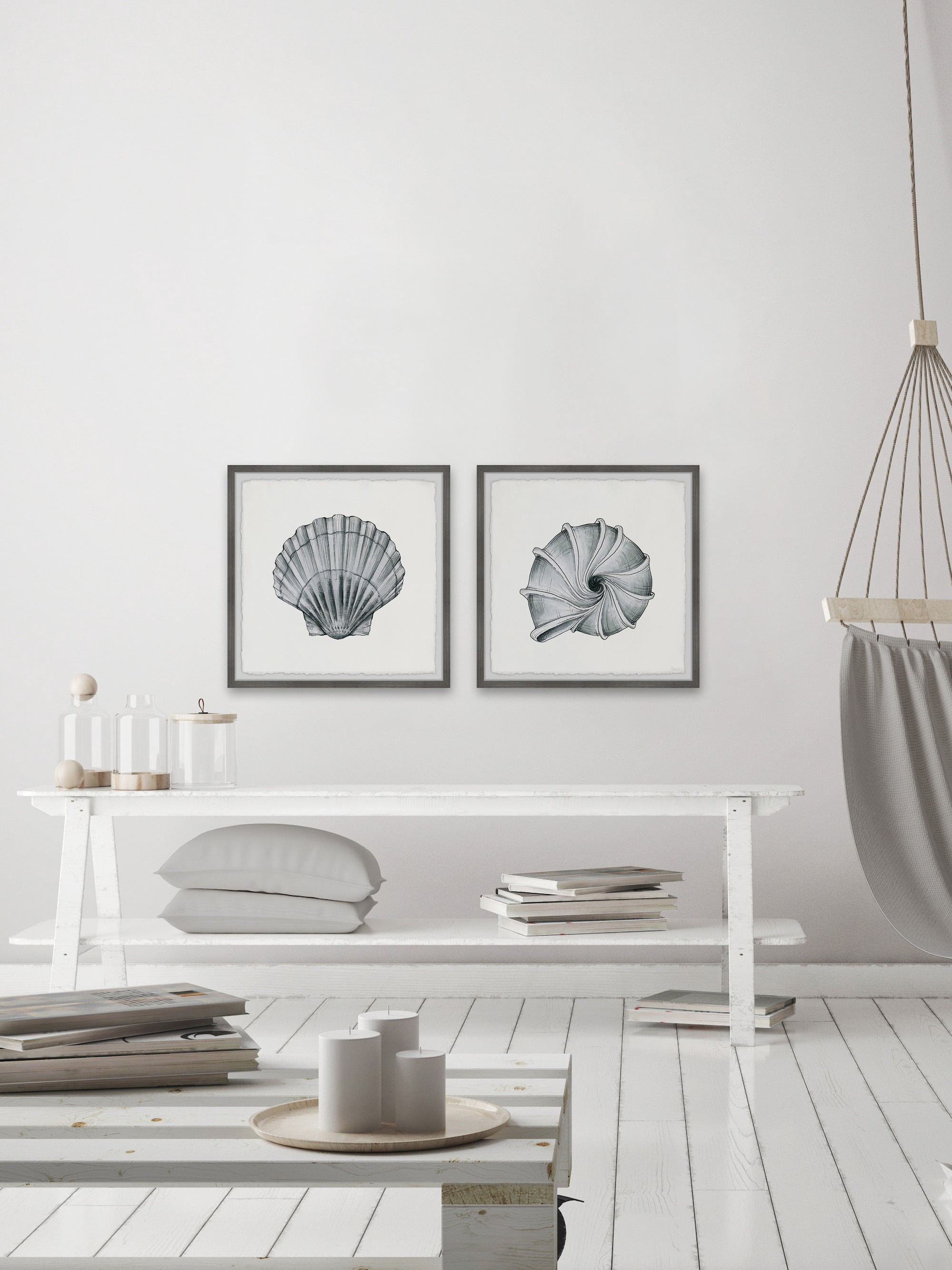 Parvez Taj Metallic Shells Diptych