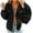 Black, variant on BiZtdJrK Womens Fleece Zip Up Jacket with Hooded Solid Color Long Sleeve Sweatshirt Jackets Casual Pockets Hoodies Coat Fall Clothes Ofertas Flash Black XXL
