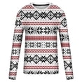 thumbnail image 6 of Christmas T-Shirts for Men Long Sleeve Vintage Snowflake Graphic Pajamas Tee Basic Crew Neck Casual Slim Fit Fall Winter Family Xmas Gift Mens T-Shirts Black L, 6 of 6