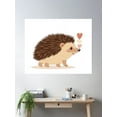 thumbnail image 2 of Adorable Hedgehog Poster Wall Art, Modern Wall Decor For Living Room Bedroom, 8x12 UNFRAMED, 2 of 3