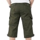 thumbnail image 3 of 2025 Mens 3/4 Long Length Elasticated Shorts Waist Cargo Combat Three Quarter Pants, 3 of 4