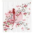 thumbnail image 3 of Ambesonne Animal Shower Curtain, Mythical Phoenix Bird, 69"Wx84"L, Pink, 3 of 5