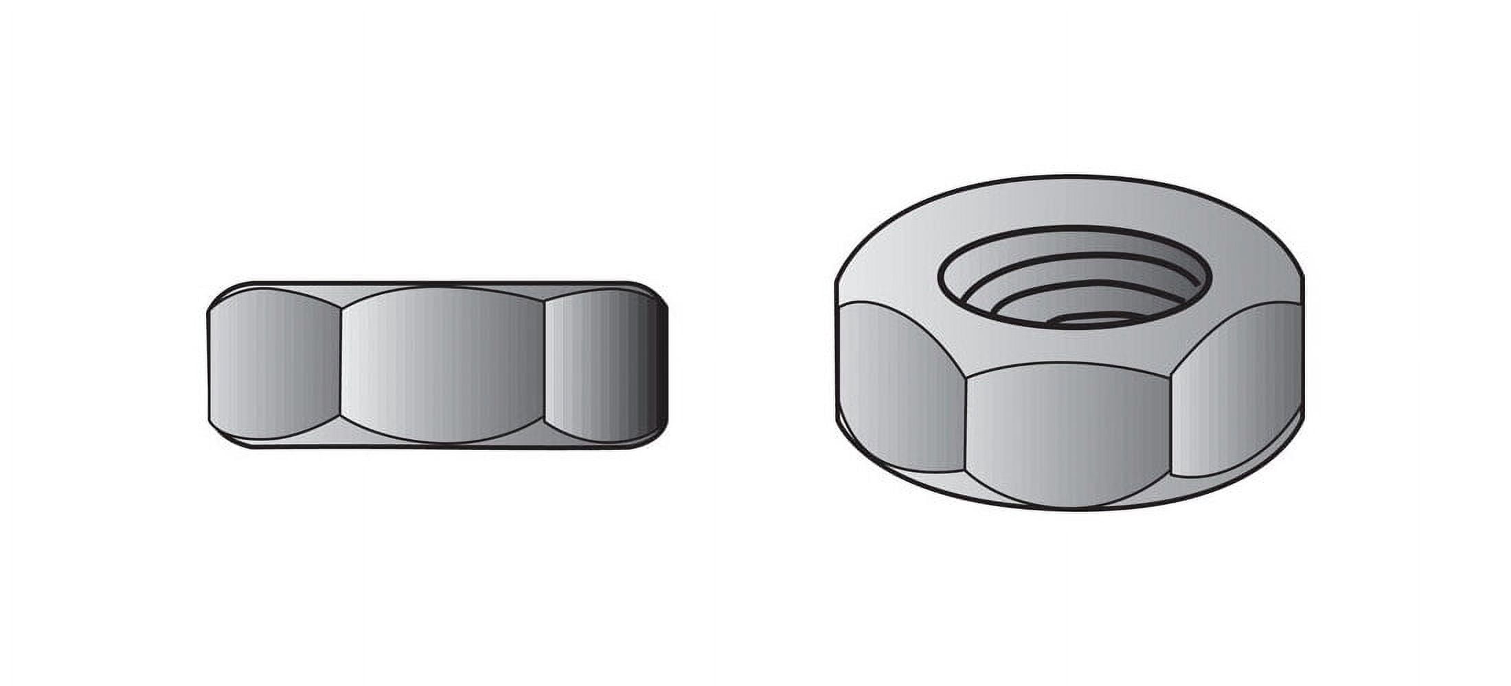 Hillman Hex Nut Zinc - Hot Dipped Galvanized, Rust Resistant - Pack of 100, 0.37-16 in.