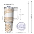 thumbnail image 2 of 40oz Tumbler with Handle and Straw, Vacuum Insulated Stainless Steel Travel Mug, Fits Car Cup Holder, Liquid & Marble Print, 2 of 6