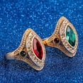 thumbnail image 2 of UDIYO Vintage Women Rhinestone Finger Ring Party Wedding Jewelry Gift Size 7 - 10, 2 of 5