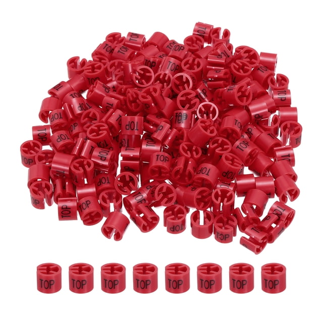 Uxcell 300 Pcs Marqueurs pour Cintres, Étiquettes de Codage de Couleur Rouge pour Tringle de 3mm Rouge