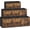 Rustic Brown, variant on Storage Cubes Set of 8, 11.8-Inch Foldable Closet Organizers with Handles, PP Plastic, Oxford & Non-Woven Fabric, Rustic Brown, TINA Collection URFB830B01