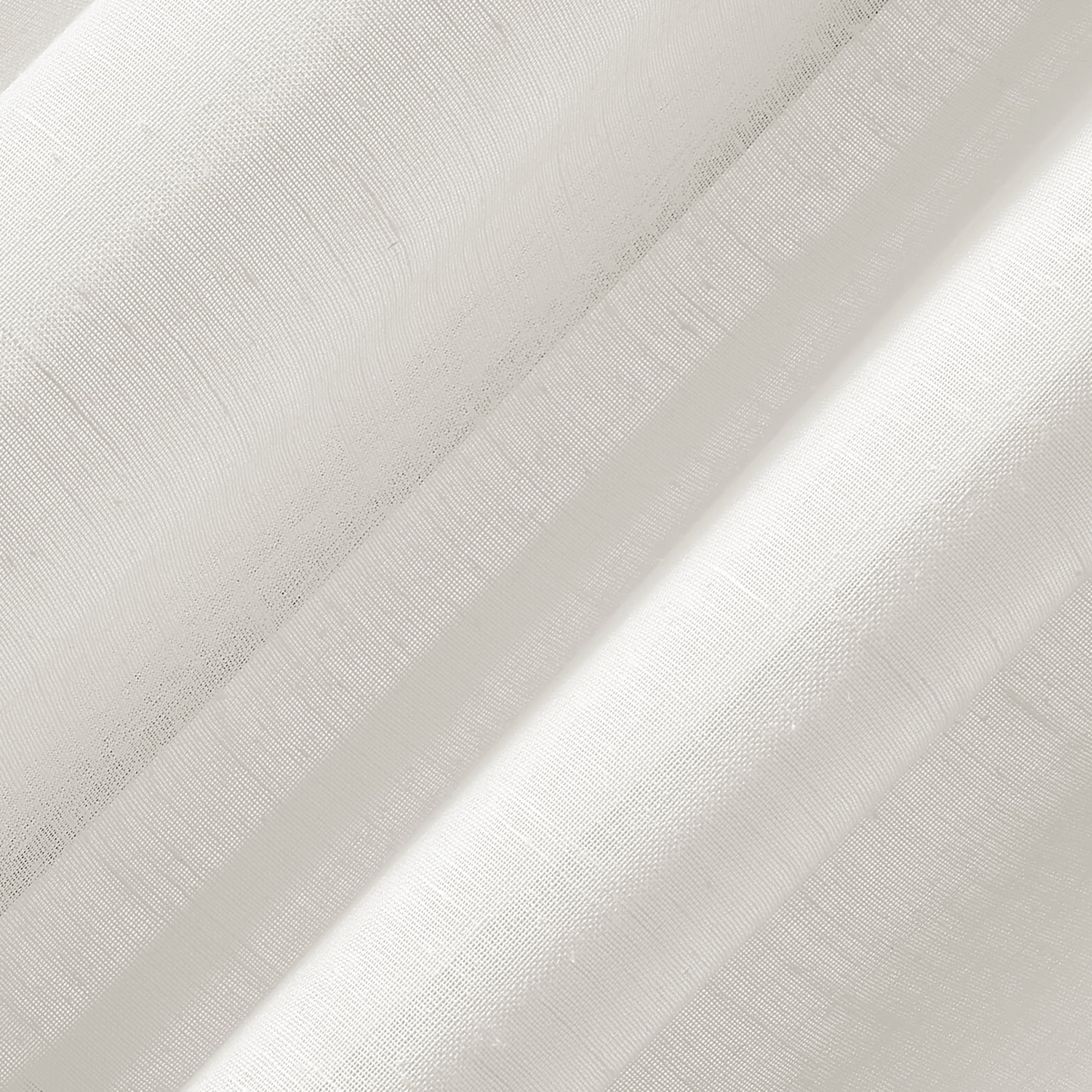 Archaeo Slub Textured Linen Blend Grommet Top Curtain, 52"x63", Ivory