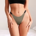 thumbnail image 2 of Braguita cintura alta Gibobby sin costuras correa fina Tanga letras deportes Fitness Bragas calzoncillos sexys Verde M, 2 of 4