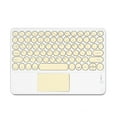 thumbnail image 1 of Amdohai Bluetooth3.0 Wireless Keyboard 78 Keys Rechargeable Keyboard Slim Design Multi-function Shortcut Keys Support Android iOS Windows Yellow, 1 of 6