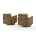 thumbnail image 4 of Crosley Furniture Bradenton Fabric Swivel Rocker Chair Set in Sand (Set of 2), 4 of 14