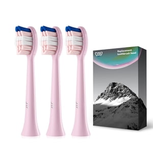 JTF Sonic Toothbrush Replacement Heads, 3 Pack, Pink