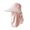 Pink, variant on HONHUZH Summer Hats Womens Wide Brim Sun Hat With Detachable Face Cover Neck Flap Summer UV Protection