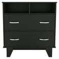 thumbnail image 6 of Dtwnek 2 Drawer 2 Shelf Dresser, Black, 6 of 7
