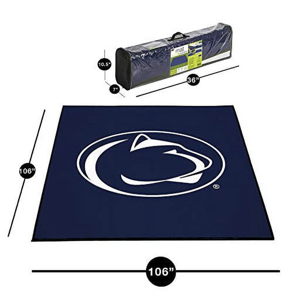 Smart Design Collegiate Tailgate Picnic Mat - 9 x 9 feet - Dark Blue & White Colors - Penn State Nittany Lions