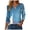 Sky Blue, variant on GEWSEY 2026 USA 250th Anniversary T Shirt Women – Patriotic American Flag V-Neck Top 3/4 Sleeve Independence Day Gift (Dark Blue, 3XL)