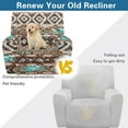 thumbnail image 4 of Kuiaobaty Leopard Aztec Pattern Reclining Slipcover Durable Recliner Chair Cover Heavy Duty Reclining Sofa Slipcover Breathable Recliner Couch Cover with Elastic Bottom for Living Room, 4 of 8