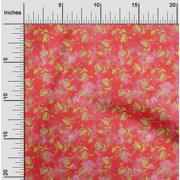 oneOone Cotton Silk Bright Red Fabric Batik Sewing Craft Projects Fabric Prints By Yard 42 Inch Wide
