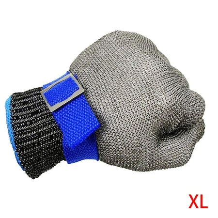 

DTOWER Single Working Glove Safety Stainless Steel Wire Adjustable Slicing Gloves Anti-scratch Kitchen Butcher Hand Protector