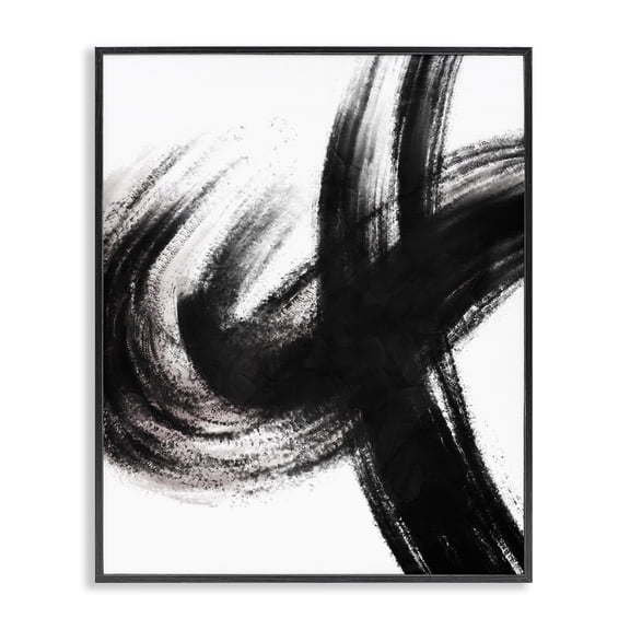 Stupell Industries Industrial Abstract Dominant Black Pink Undertone Black Framed Giclee Art, 11 x 14, by OnRei
