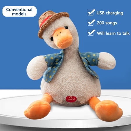 Electric Talking Duck Plush Toys Will Repeat Singing and Recording and Nod Funny Stuffed Toys Educational Toys Animal Stuffed Plush Toy for Kids Babies Early Learning Toy price history on PriceWatchPro