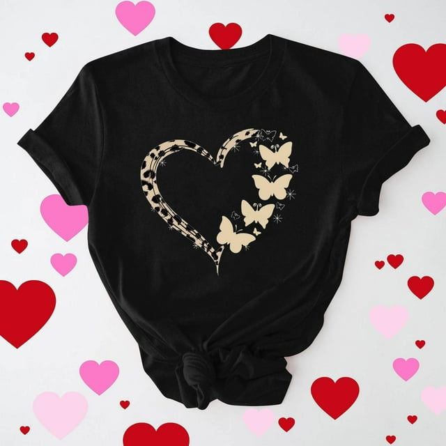 Taylonsss T-Shirt Décontracté à Manches Courtes pour Femmes Imprimé Arbre de Noël Col Rond Mode pour Usage Quotidien 95 % Polyester 5 % Mélange Élasthanne