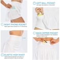 thumbnail image 3 of Pleated Tennis Skirts For Women With Pockets Shorts Athletic Golf Skorts Activewear Running Workout Sports Skirt, 3 of 4