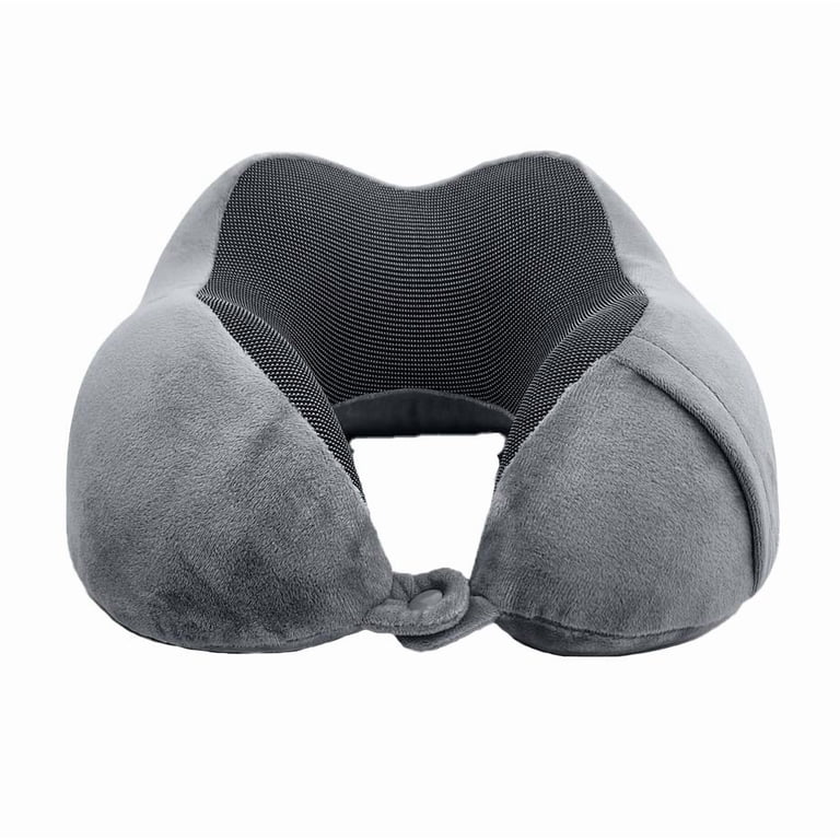 Protege 4-Piece Memory Foam Neck Pillow Travel Set, Gray photo 2