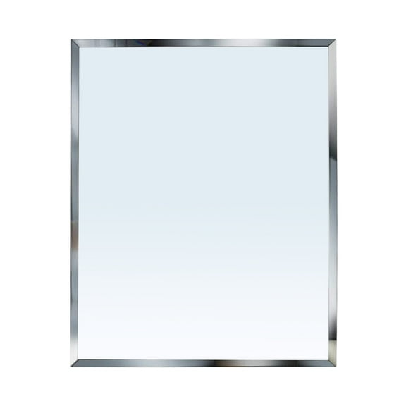 Frameless Desk Mirror, Rectangle Beveled Edge Makeup Mirror for Bathroom Bedroom Desk Stand Wall Hanging , 10.5x13 inch