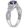thumbnail image 3 of Everly Women's Created Sapphire Sterling Silver Engagement Ring, 3 of 6